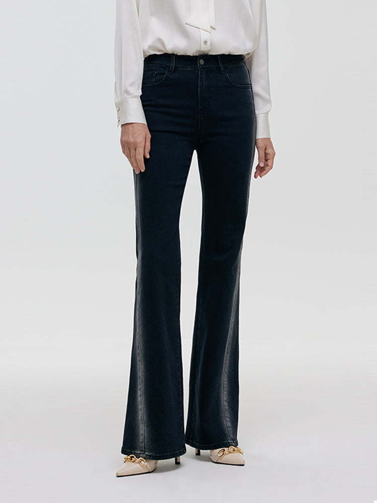 Mid-Rise Flared Women Jeans GOELIA