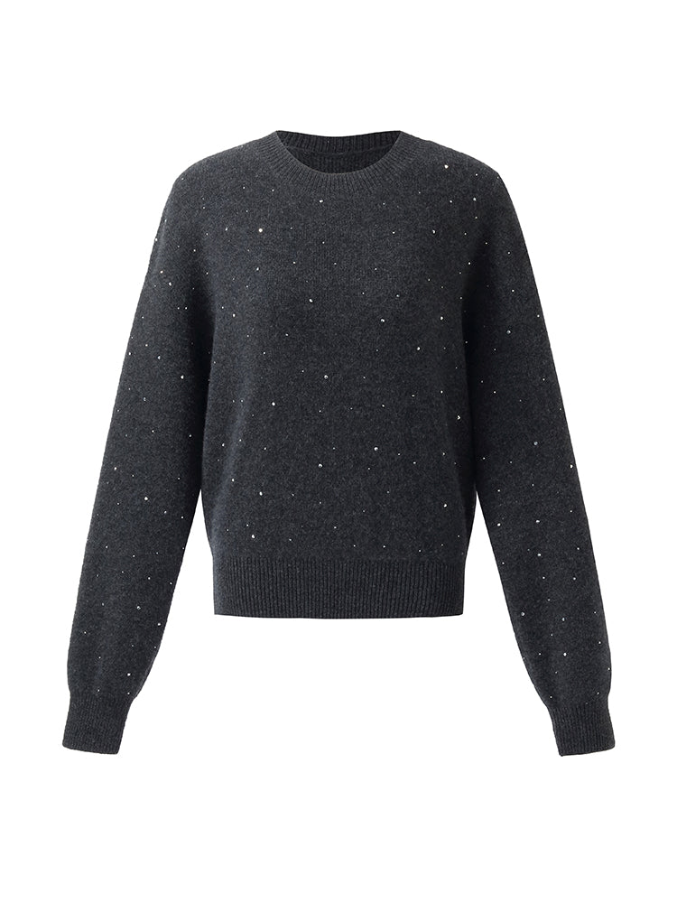 Wool Sequins Women Sweater GOELIA