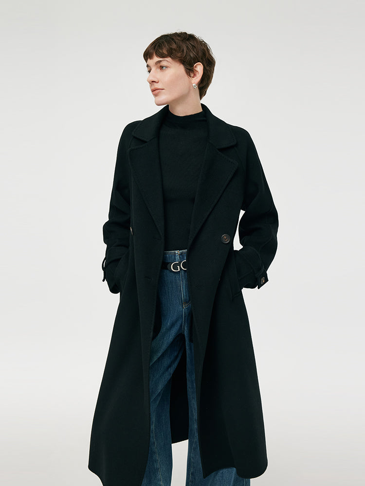 Cashmere And Wool Unisex Wrap Coat GOELIA