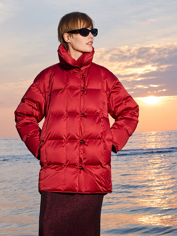 New Chinese-Style Lapel Goose Down Jacket GOELIA