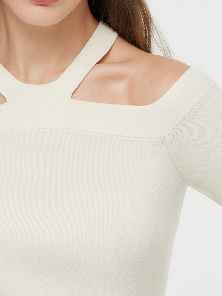 Off-shoulder Women Knit Top GOELIA