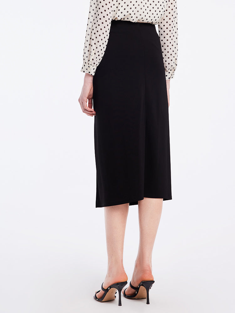 Black Triacetate Knitted Skirt GOELIA