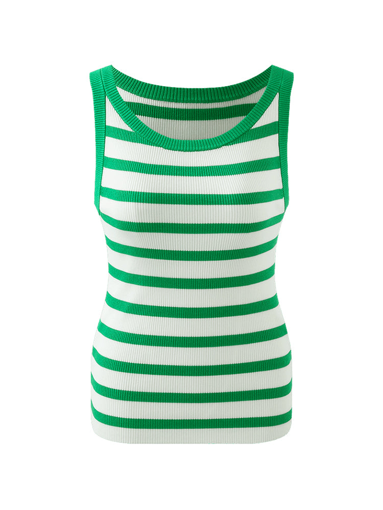 Striped Knitted Women Tank Top GOELIA