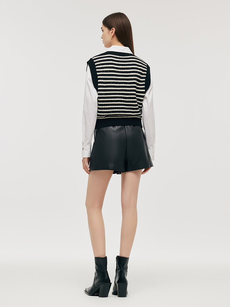 Black And White Stripe Women Sweater GOELIA