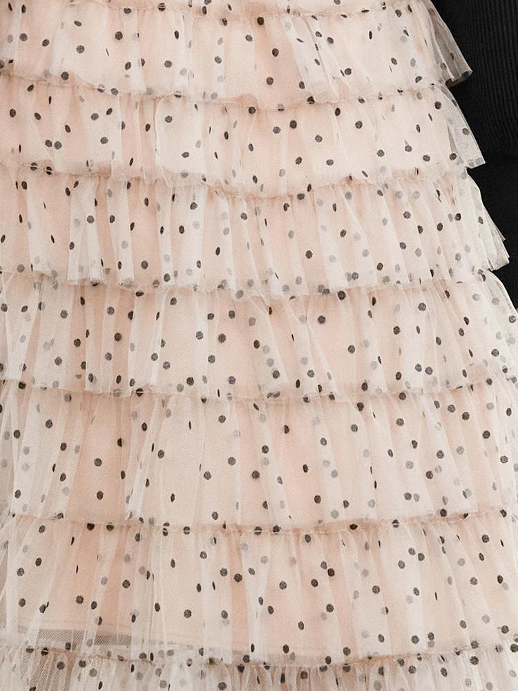 Overlay Polka Dot Tulle Skirt GOELIA