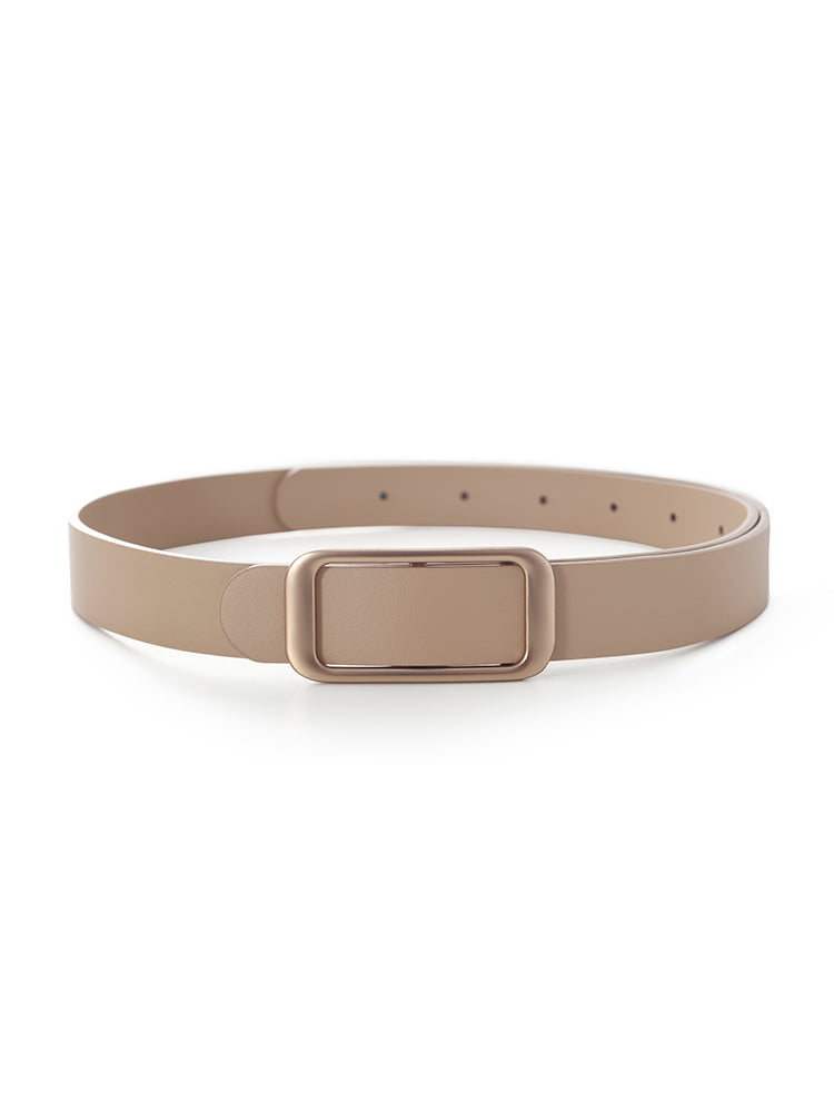 Light Camel Women Leather Belt GOELIA