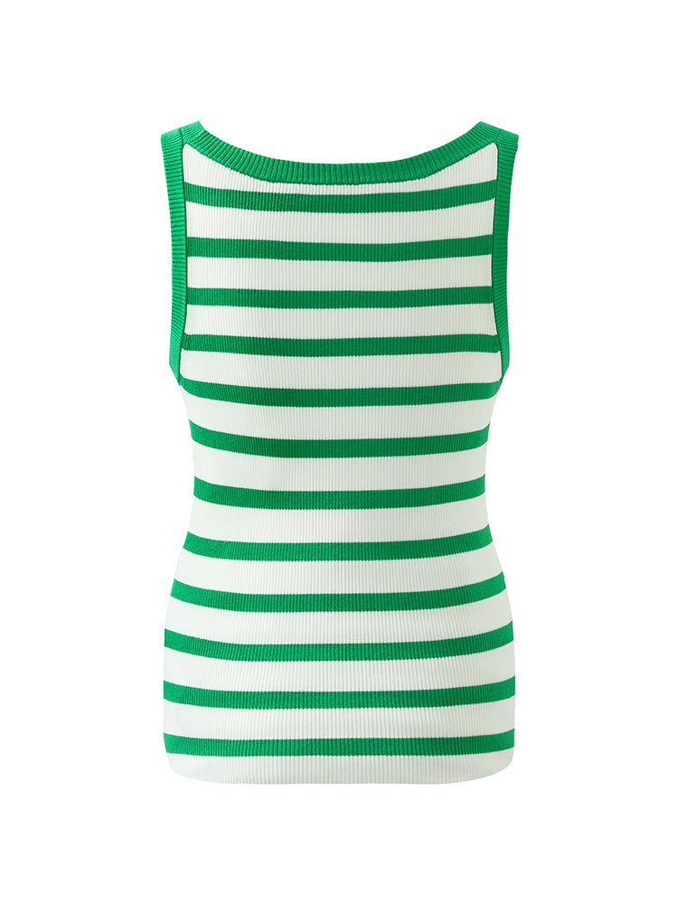 Striped Knitted Women Tank Top GOELIA