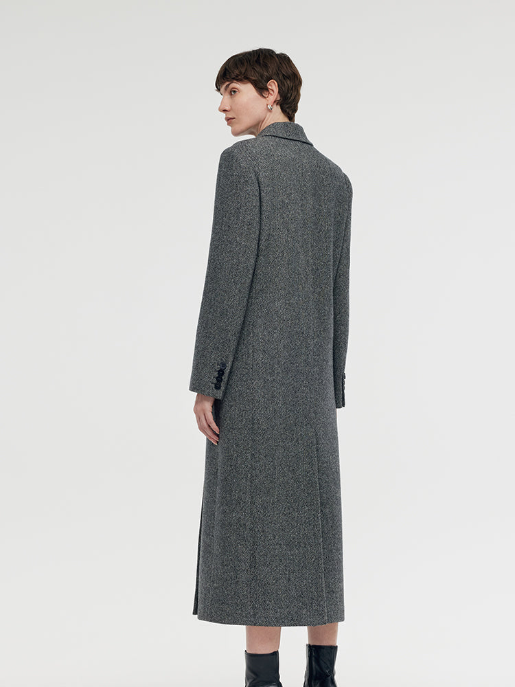 Washable Wool Lapel Unisex Overcoat GOELIA