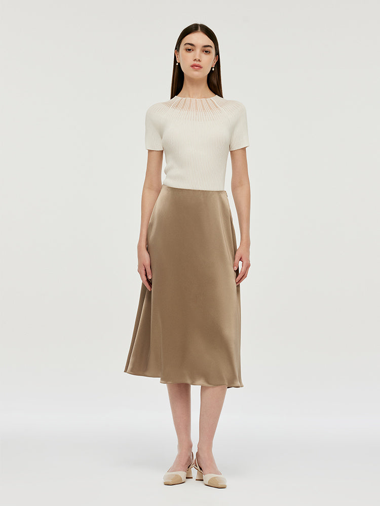 Acetate A-Line Women Skirt GOELIA