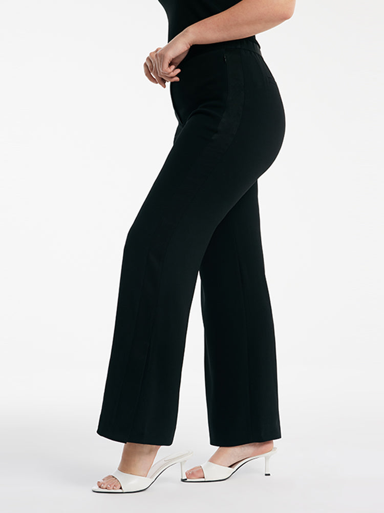 Triacetate Micro-Flared Slit Women Pants – GOELIA