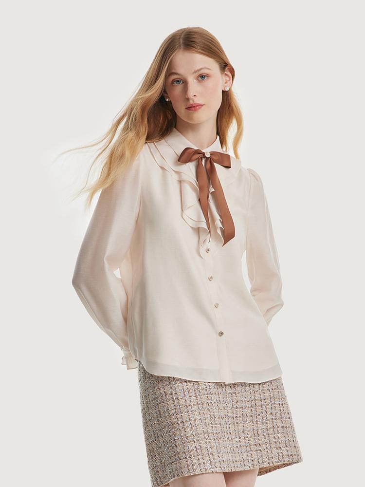 Acetate Shirt With Bow Tie GOELIA