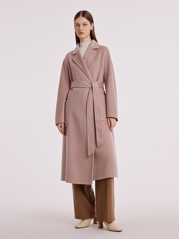 Pure Cashmere Tie-up Women Coat GOELIA