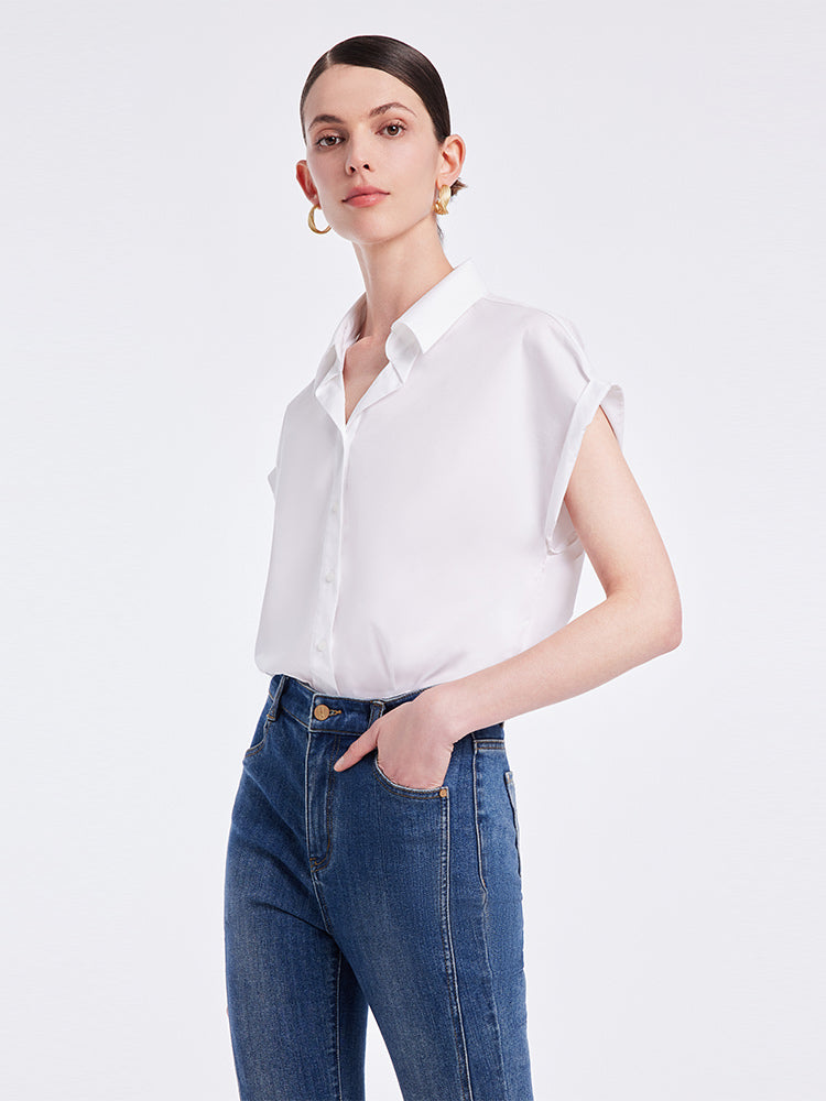 Short Sleeve White Shirt GOELIA