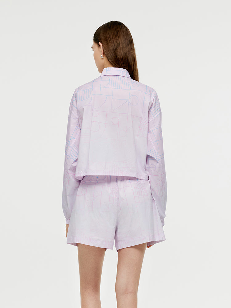 GOELIA X CHRISTINE PHUNG Crop Jacket And Shorts Two-Piece Set GOELIA