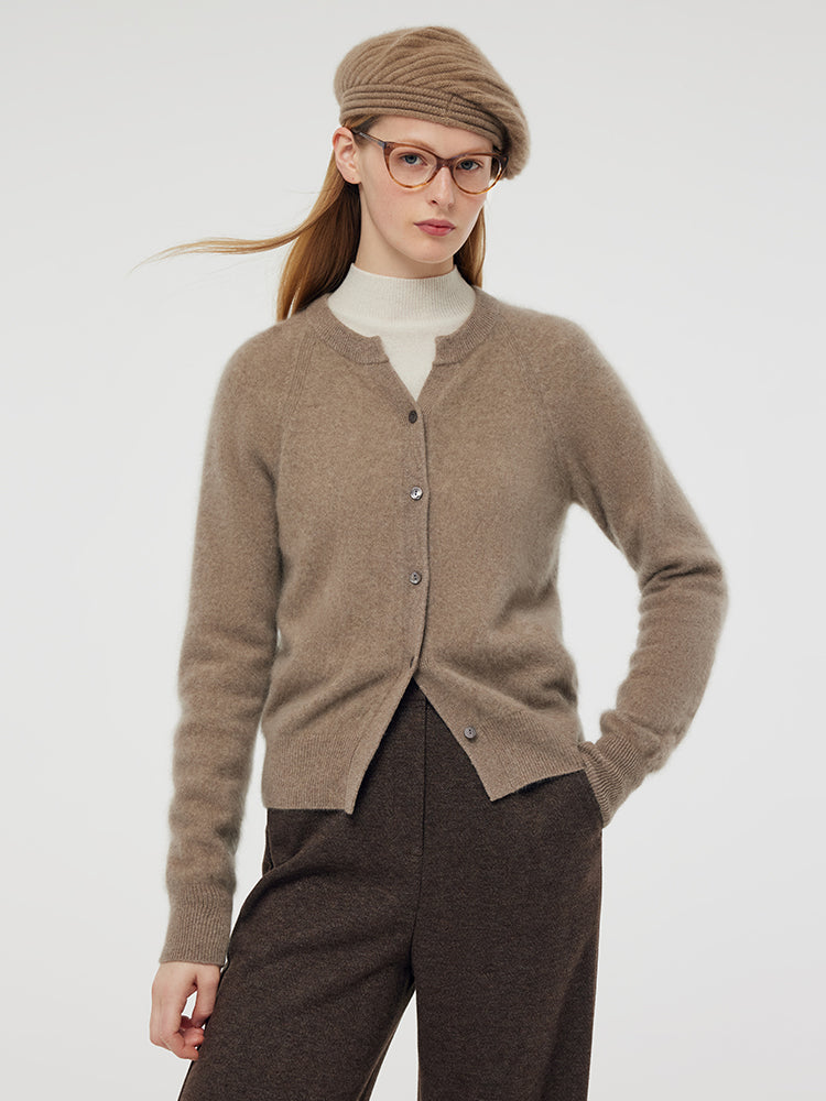 Brushed Cashmere Women Cardigan GOELIA