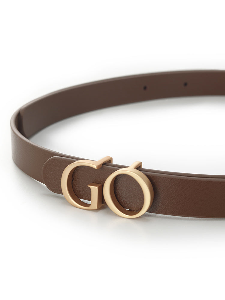 GO Letter Small Size Women Leather Belt GOELIA