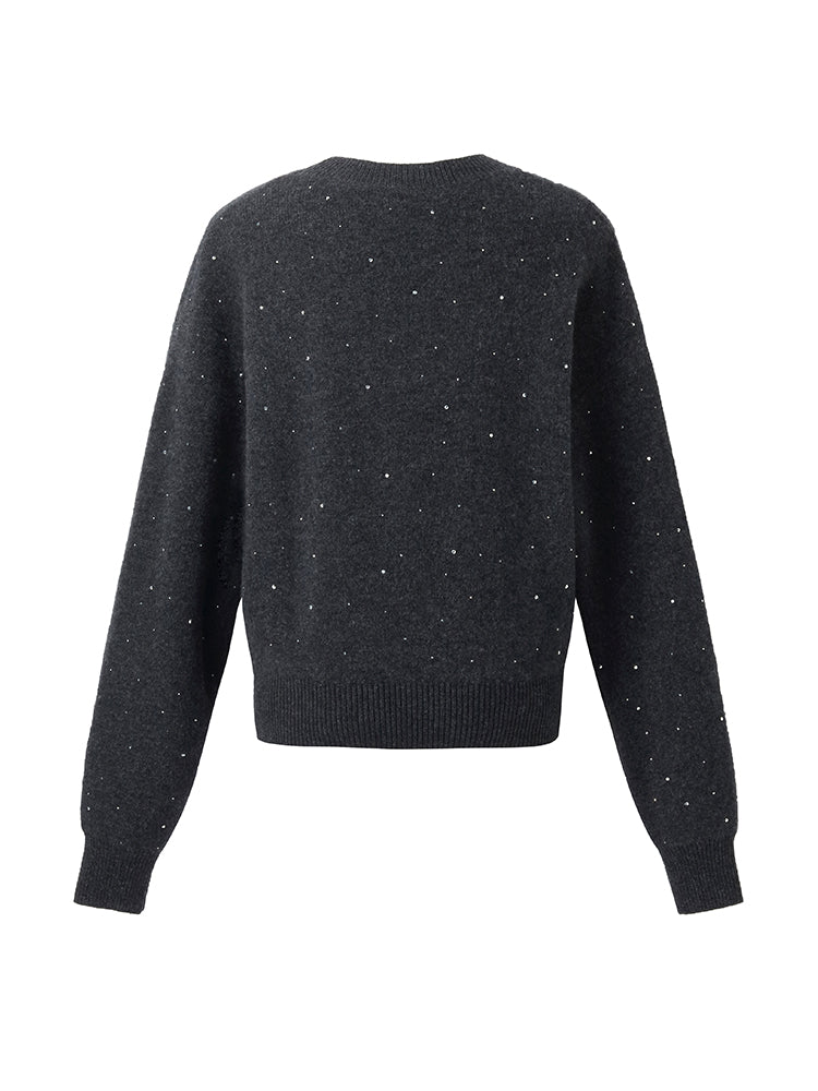 Wool Sequins Women Sweater GOELIA