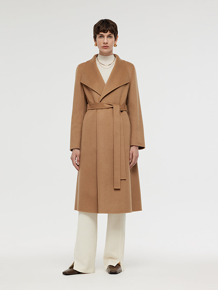 Cashmere Lapel Women Overcoat GOELIA