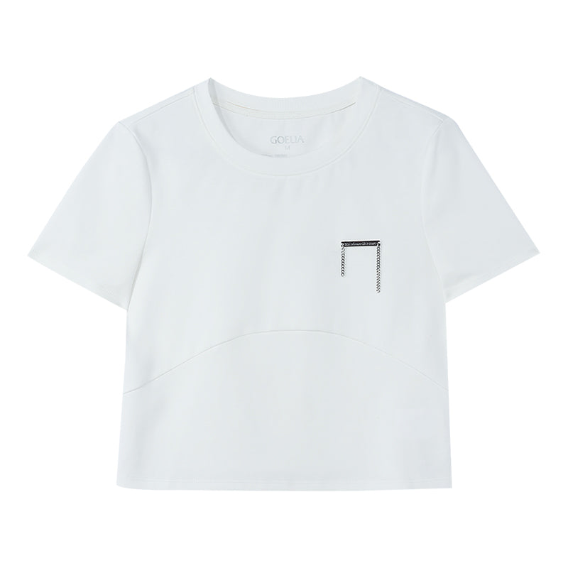 Crop Top T-shirt With GOELIA