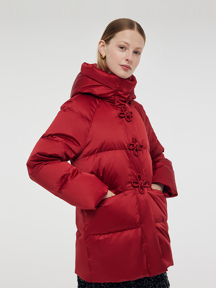 New Chinese-Style Hooded Goose Down Jacket GOELIA