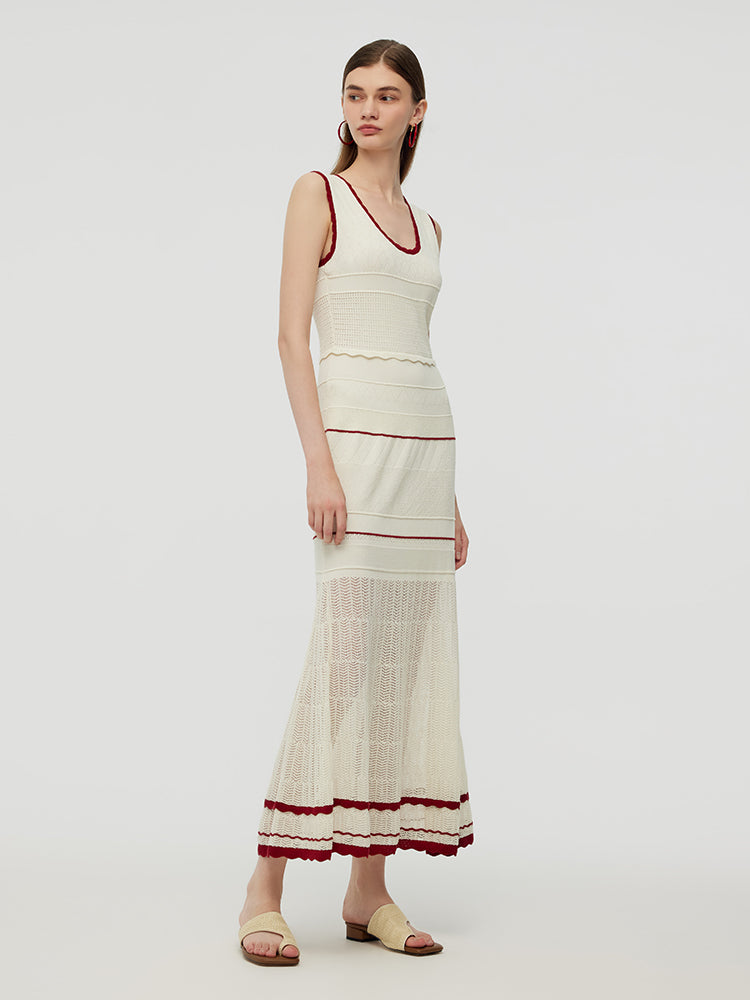 Openwork Women Maxi Vest Dress GOELIA