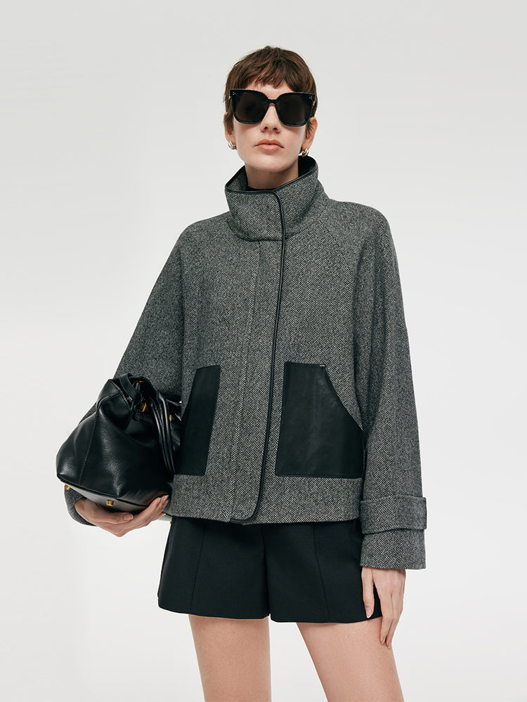 Washable Wool Women Boxy Coat GOELIA