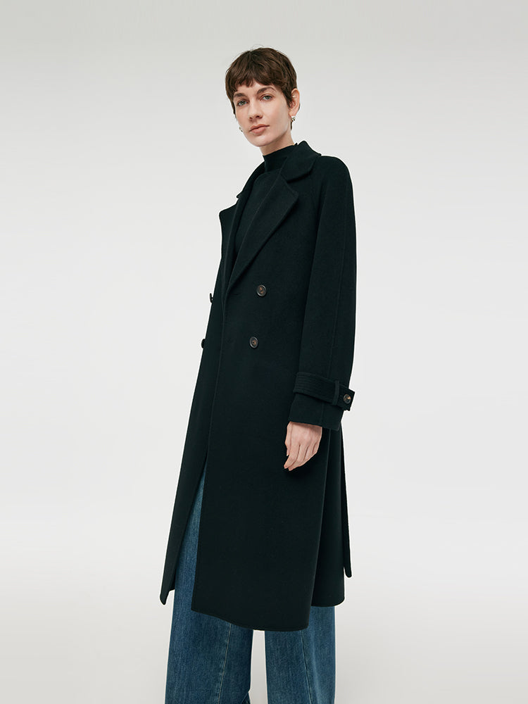 Cashmere And Wool Unisex Wrap Coat GOELIA