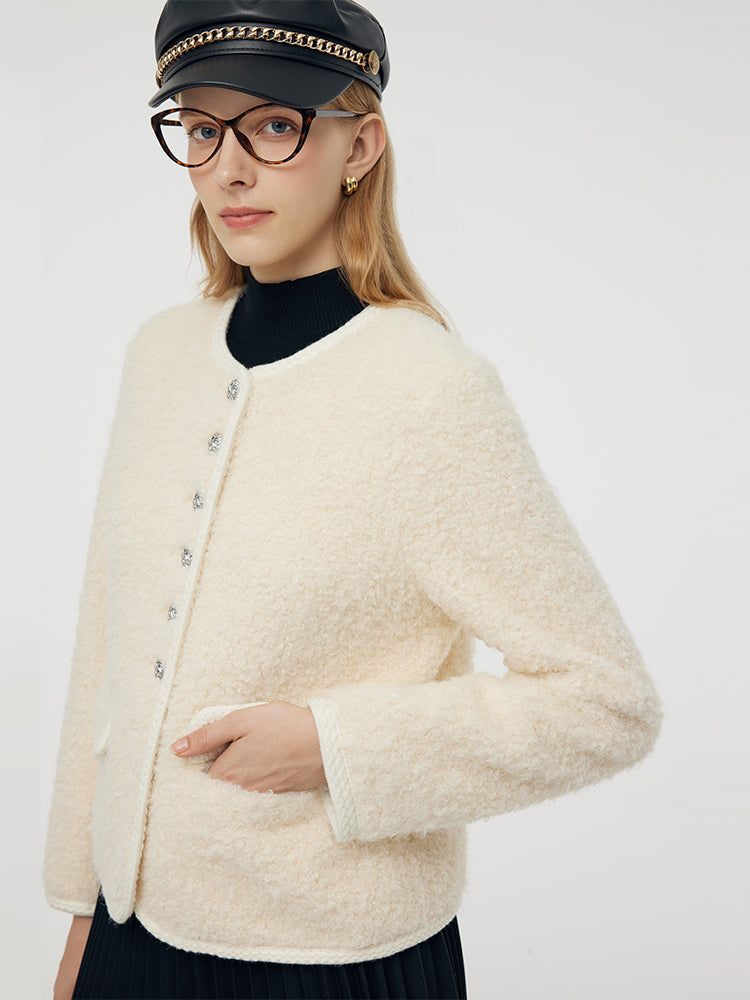 Eco-friendly Fur Women Crop Jacket GOELIA