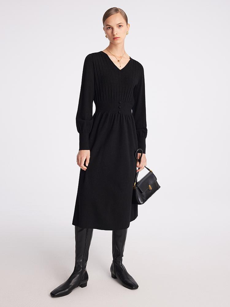 Knit Black Dress GOELIA