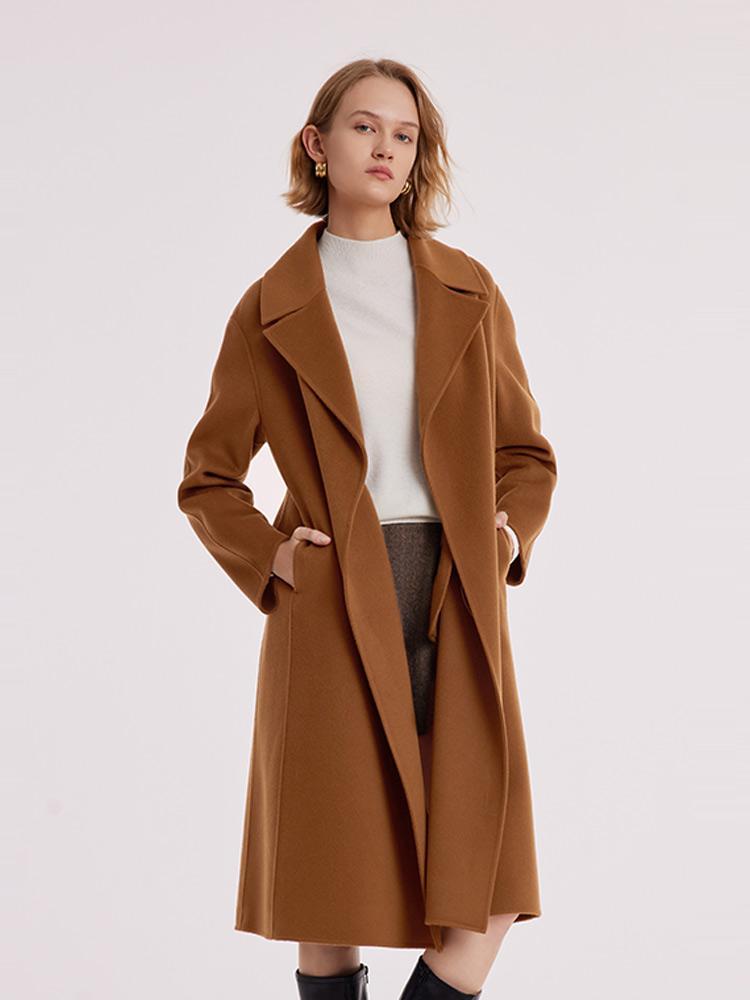 Wool And Cashmere Double-Faced Women Coat – GOELIA