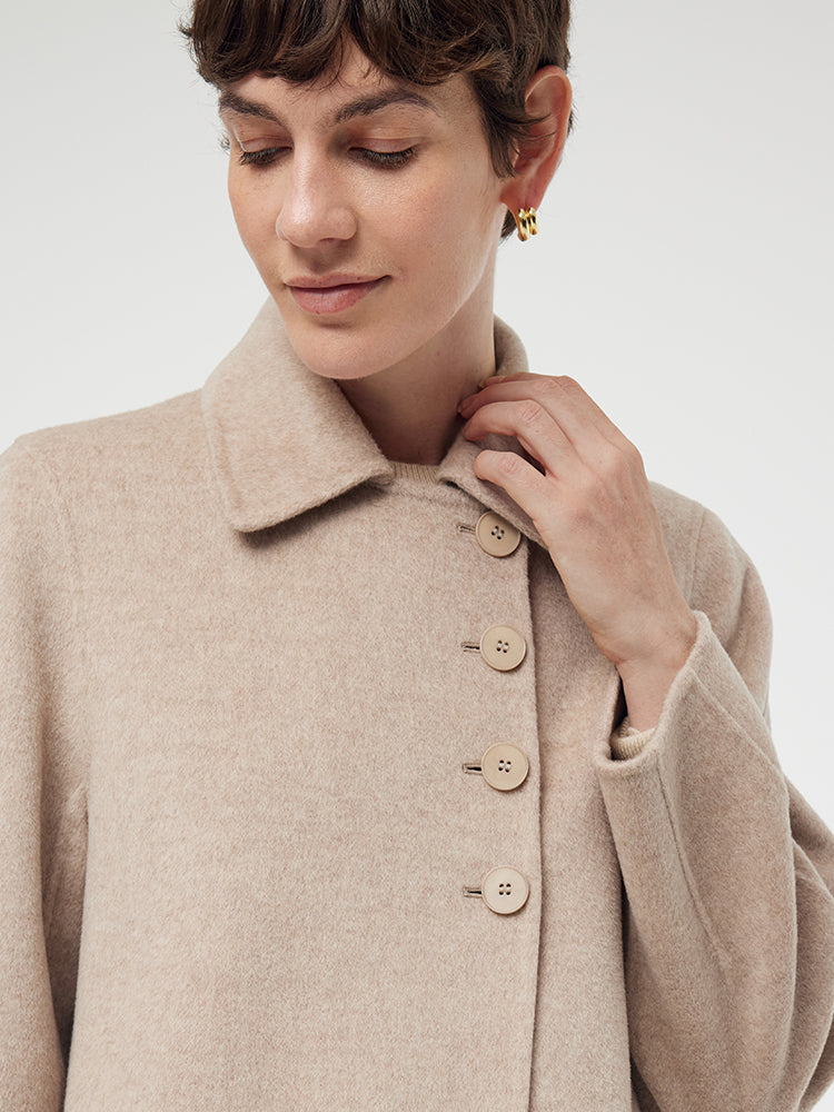 Wool Cashmere Women Overcoat GOELIA