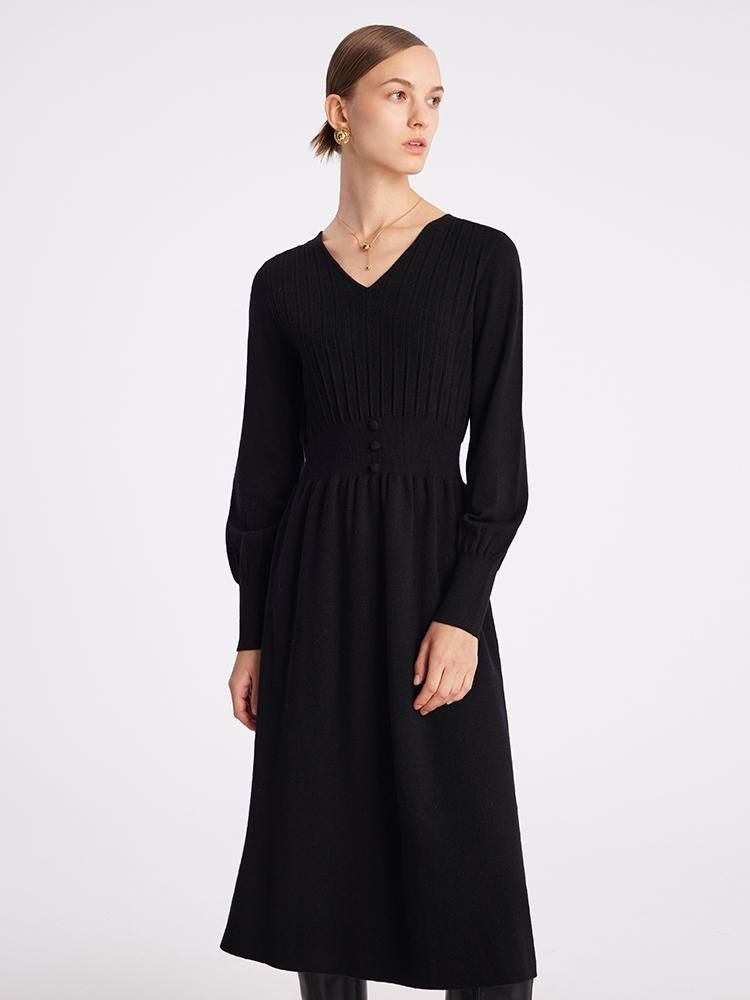 Knit Black Dress GOELIA