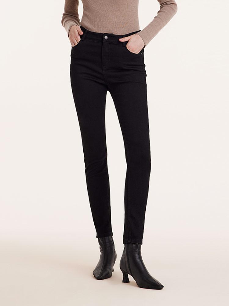 Black Denim Skinny Jeans – GOELIA