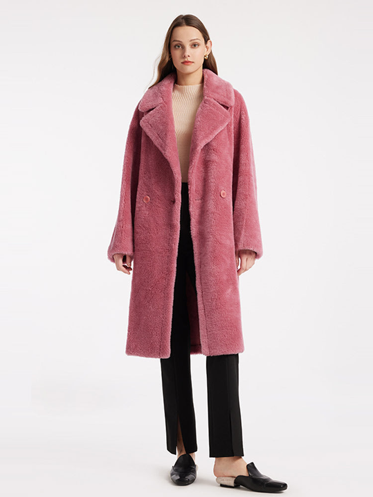 Lamb Wool Oversized Teddy Coat GOELIA