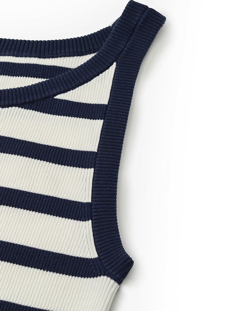 Striped Knitted Women Tank Top GOELIA