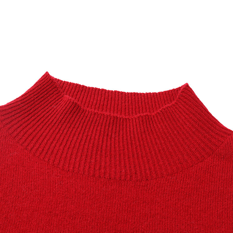 Cashmere Mock Neck Women Sweater GOELIA