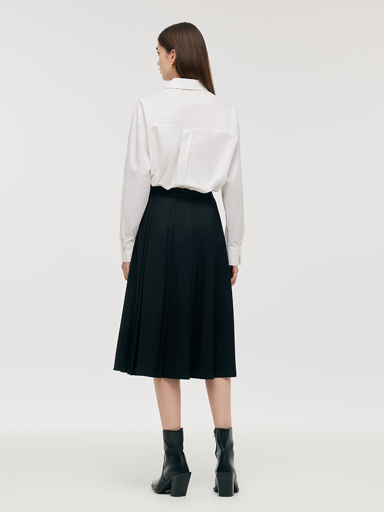 Pleated A-Line Women Skirt GOELIA