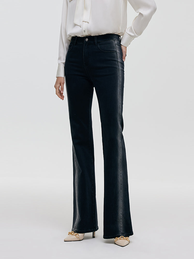 Mid-Rise Flared Women Jeans GOELIA