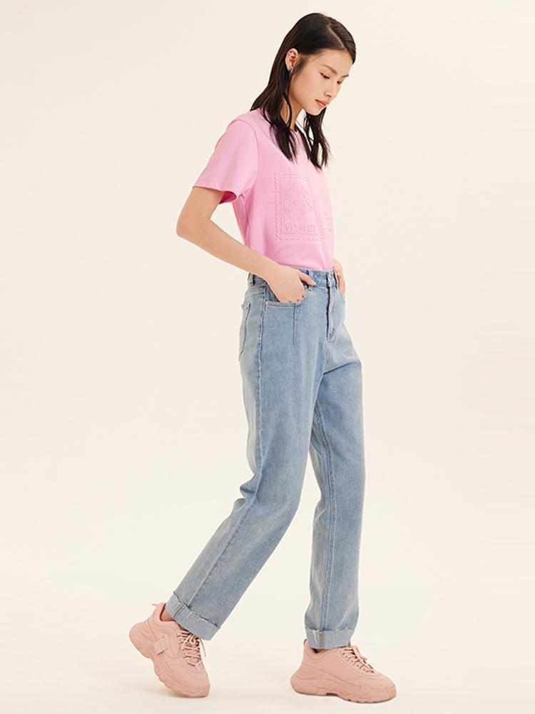 Pale Collagen Dad Jeans GOELIA