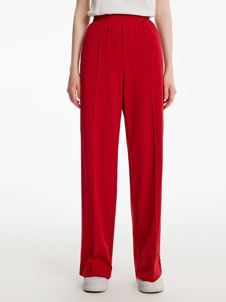 High-waisted Knitted Wide-leg Pants GOELIA