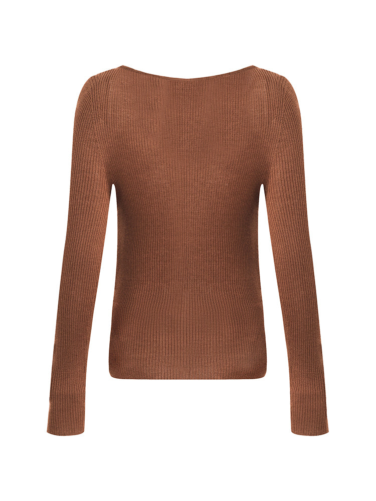 Silk Woolen Women Knit Top GOELIA