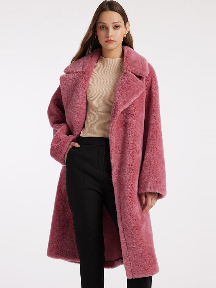 Lamb Wool Oversized Teddy Coat GOELIA