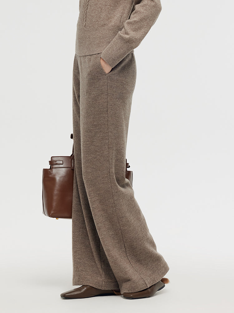 Wool High-Waisted Women Palazzo Pants GOELIA