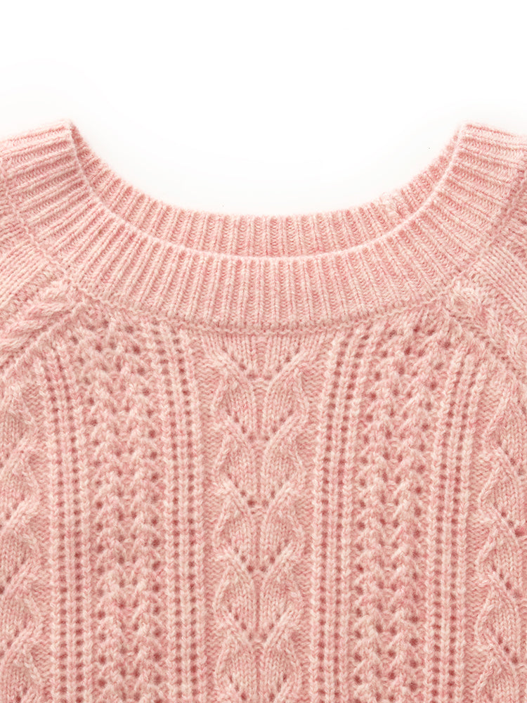 Wool Blend Cable Knit Women Sweater GOELIA