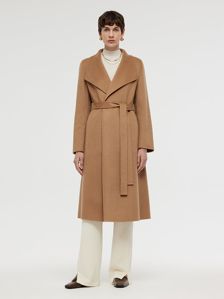 Cashmere Lapel Women Overcoat GOELIA