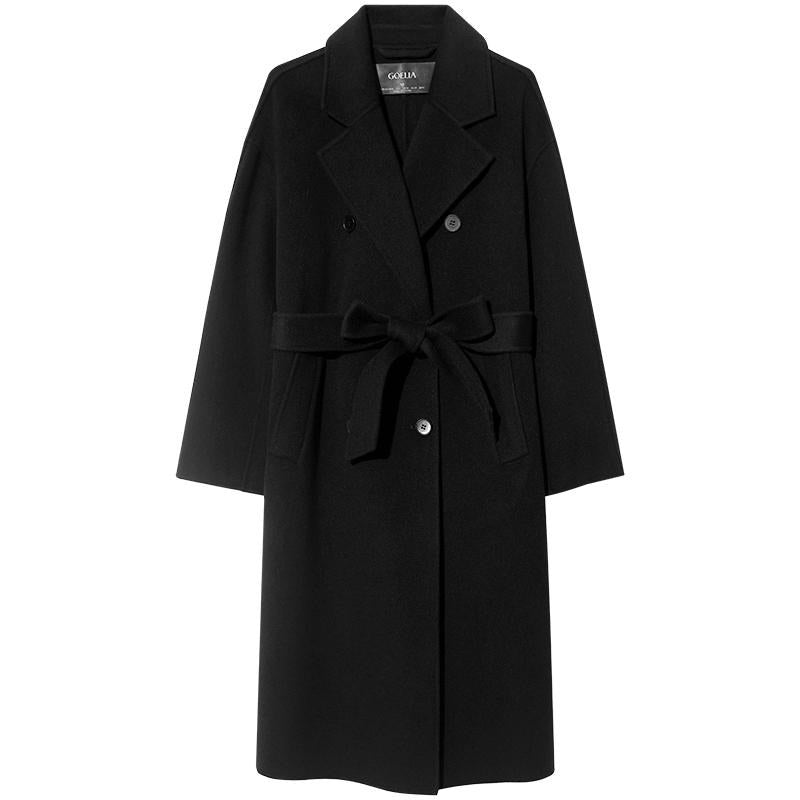 Mulberry Silk Double-faced Woolen Women Coat GOELIA