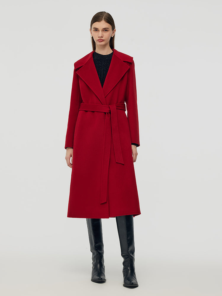 Cashmere Wool Double-Faced Women Wrap Overcoat GOELIA