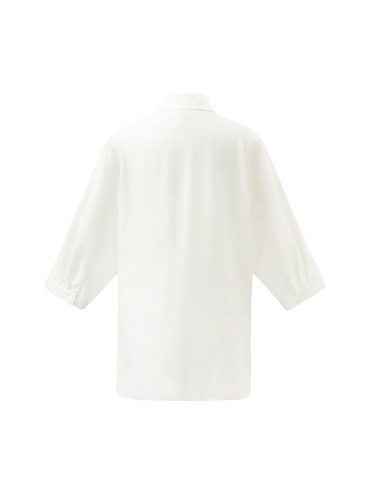 Oversized 3/4 Sleeves Women Shirt GOELIA