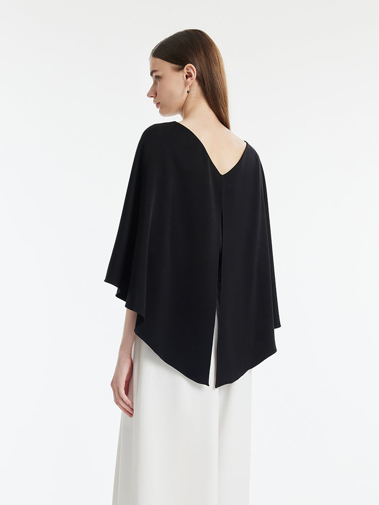 Triacetate Reversible Cape-Style Women Top – GOELIA