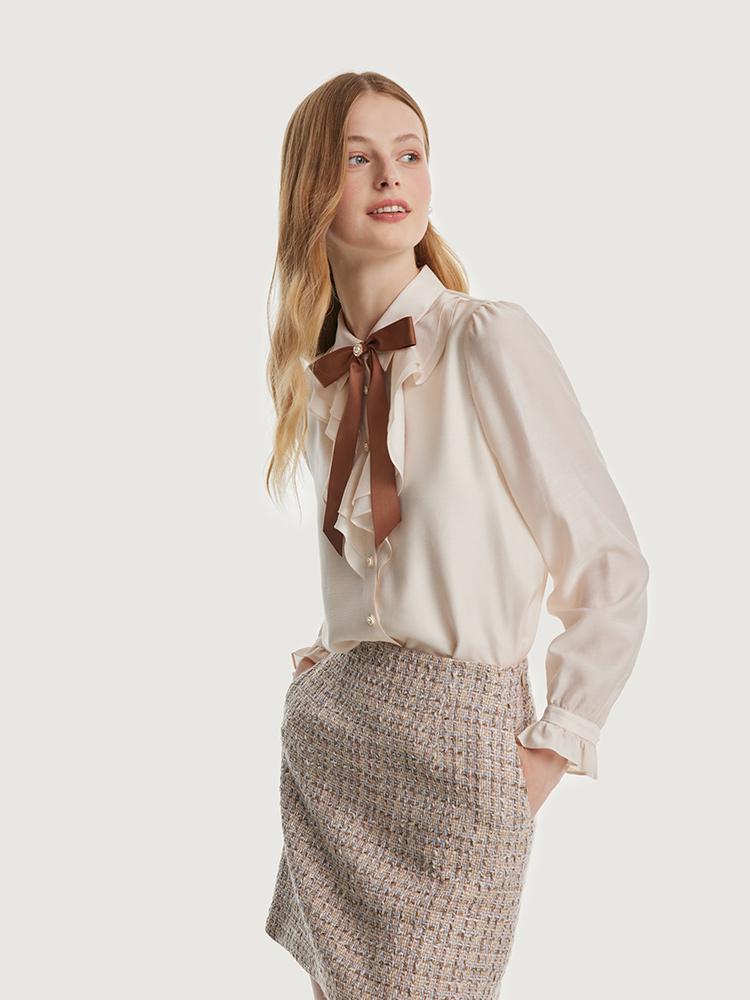 Acetate Shirt With Bow Tie GOELIA